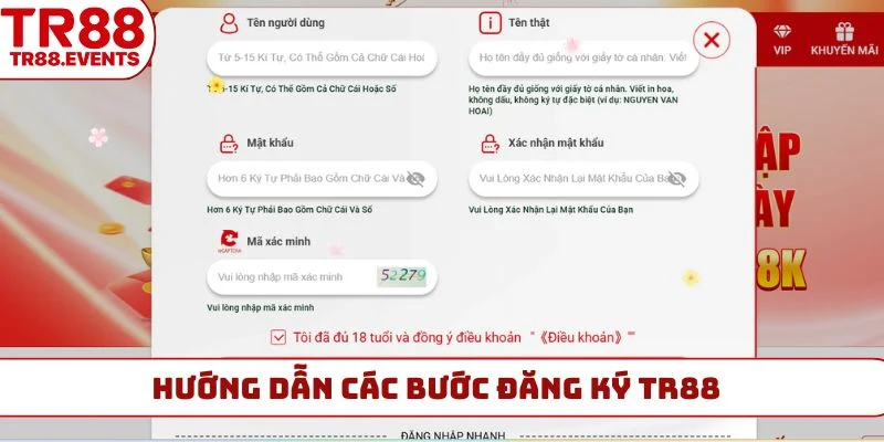 Hướng dẫn các bước đăng ký TR88